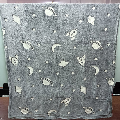 Baby Luminous Blanket - Cartoon Flannel Air Conditioner Quilt for Cribs & Naps