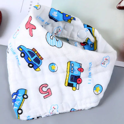 Cartoon Triangle Towel for Babies - Soft and Printed