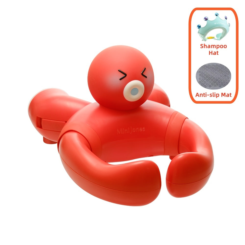 Baby Standing Bath Support - Wall Mount Adjustable Height Suction Cup Bathtub Holder - Free Shipping