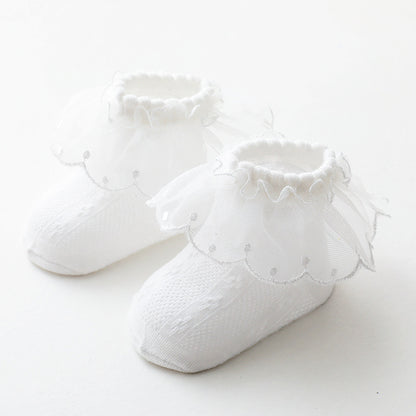 Baby Lace Socks - Frilly Ankle Socks for Infants & Toddlers