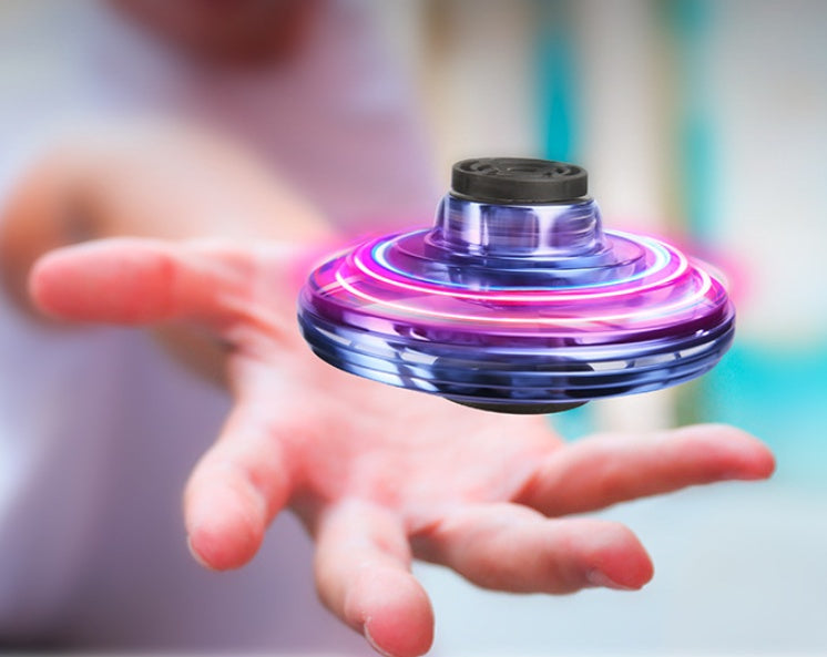 LED UFO Flying Spinner Toy - Interactive Mini Drone for Kids