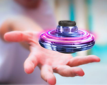 LED UFO Flying Spinner Toy - Interactive Mini Drone for Kids