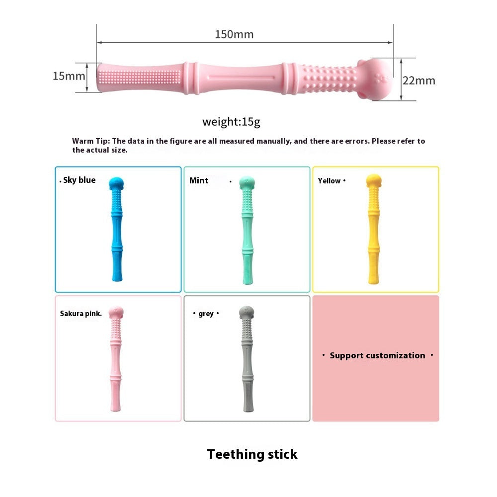 Baby Teething Molar Rod - Edible Silicone Teether to Prevent Hand Sucking