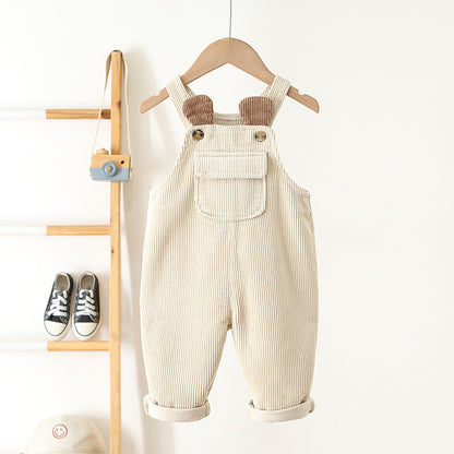 Baby Corduroy Overalls - Cute Fashionable Crawler Romper for Infants & Toddlers