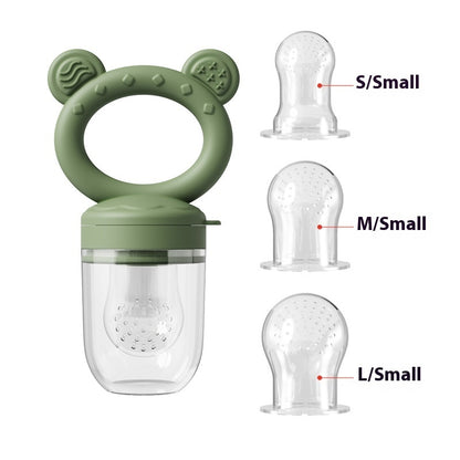 Baby Food Feeder - Safe Silicone Fruit Feeder & Teether Nipple for Solid Foods - Free Shipping
