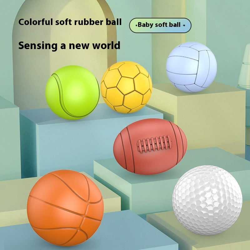 Silicone Manhattan Grip Training Ball - Baby Touch Perception & Sensory Development Toy