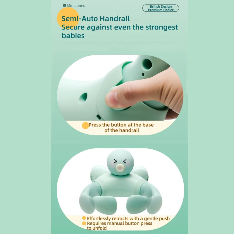 Baby Standing Bath Support - Wall Mount Adjustable Height Suction Cup Bathtub Holder - Free Shipping