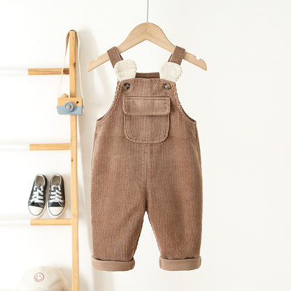 Baby Corduroy Overalls - Cute Fashionable Crawler Romper for Infants & Toddlers