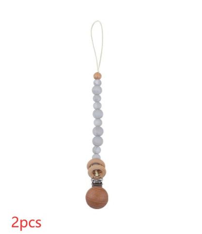 Baby Products Soothing Beech Wood Clip Pacifier Chain