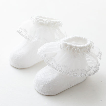 Baby Lace Socks - Frilly Ankle Socks for Infants & Toddlers