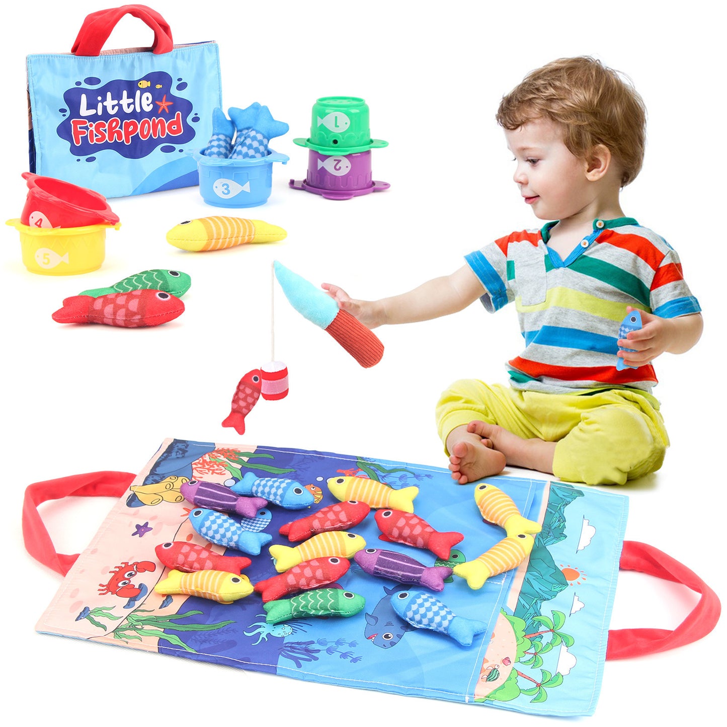 Baby Fishing Game - Interactive Crawling Toy for Early Learning & Development