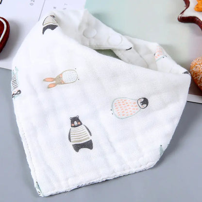 Cartoon Triangle Towel for Babies - Soft and Printed