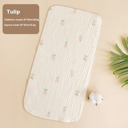 Baby Saliva Towel - Pure Cotton Drool Bibs & Face Washing Cloth for Newborns