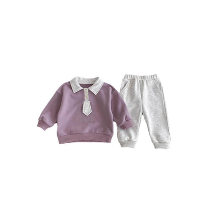 Baby Spring Outfit Set - Cute Top & Casual Pants Two-Piece Suit for Toddlers