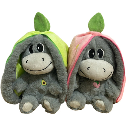 Cute Strawberry Avocado Donkey Baby Sleeping Music Doll - Early Education Plush Toy - Free Shipping
