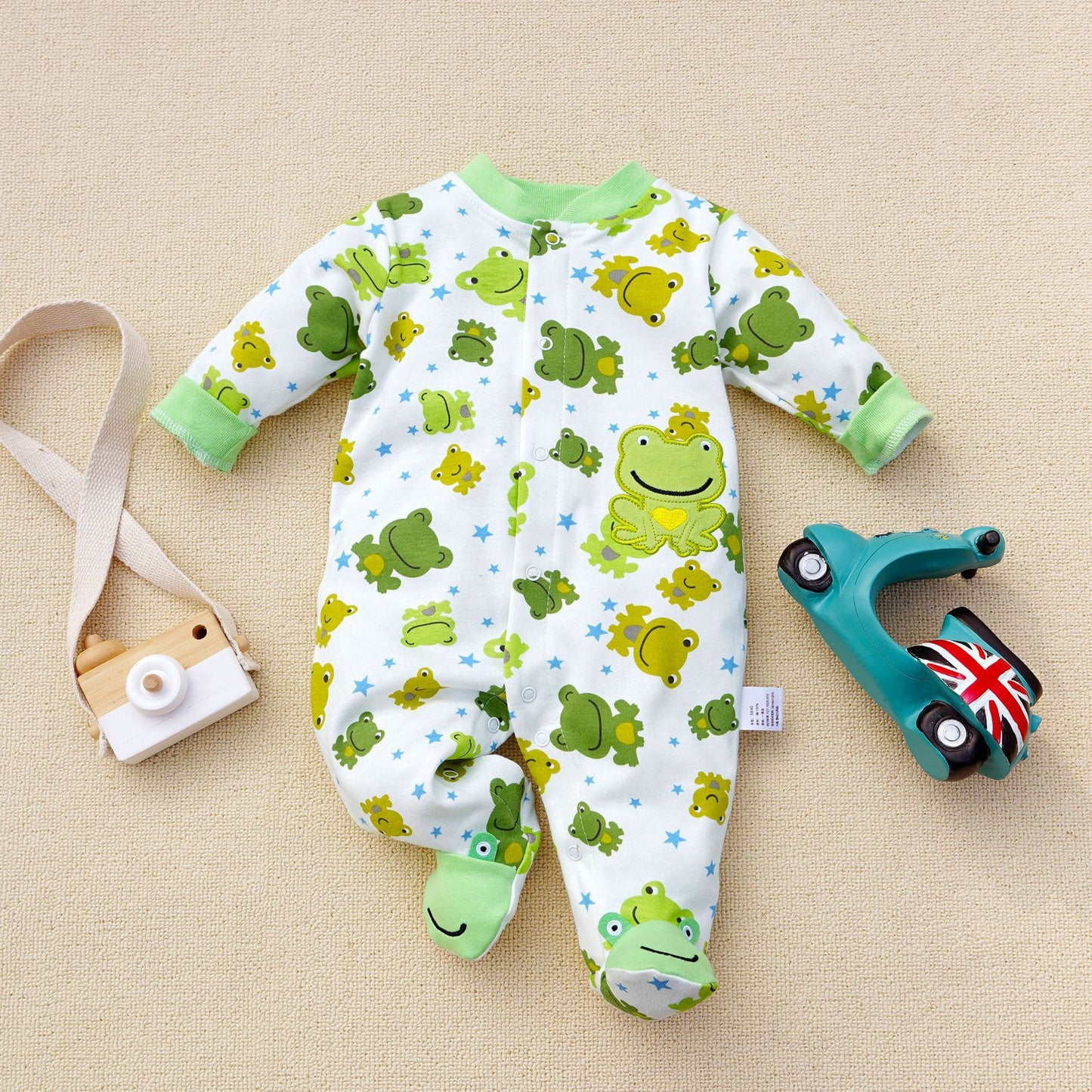 Baby Cotton Romper Long Sleeve Jumpsuit - Cute Animal Designs - Free Shipping