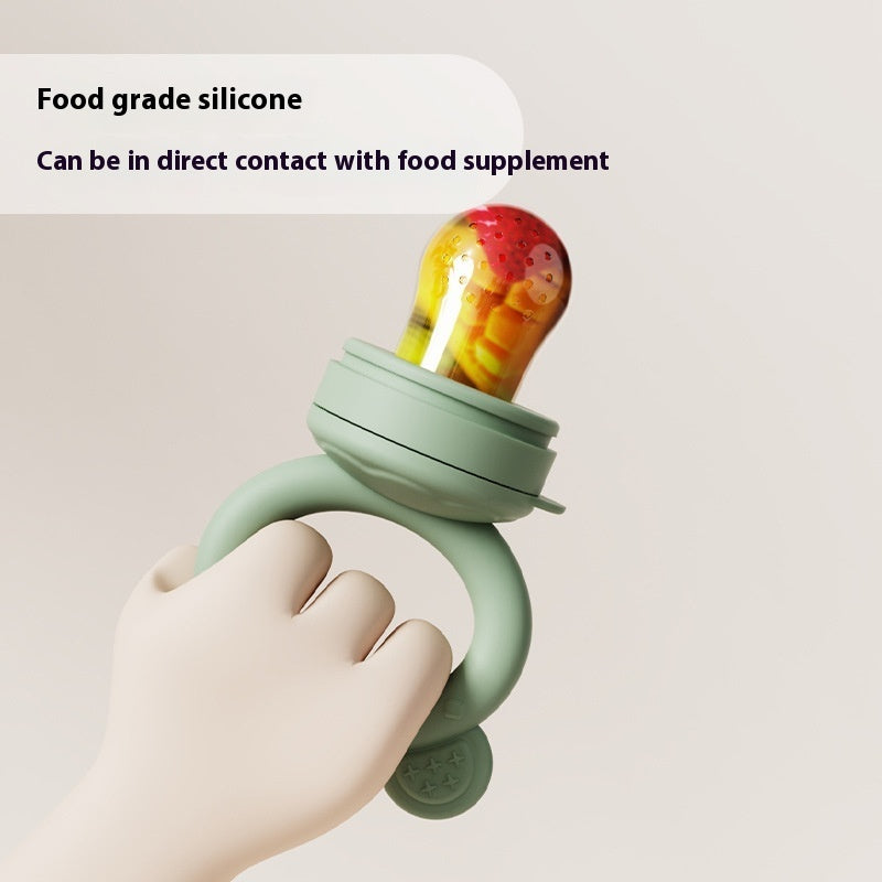Baby Food Feeder - Safe Silicone Fruit Feeder & Teether Nipple for Solid Foods - Free Shipping