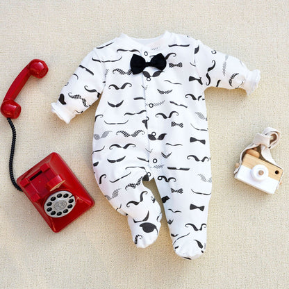 Baby Cotton Romper Long Sleeve Jumpsuit - Cute Animal Designs - Free Shipping